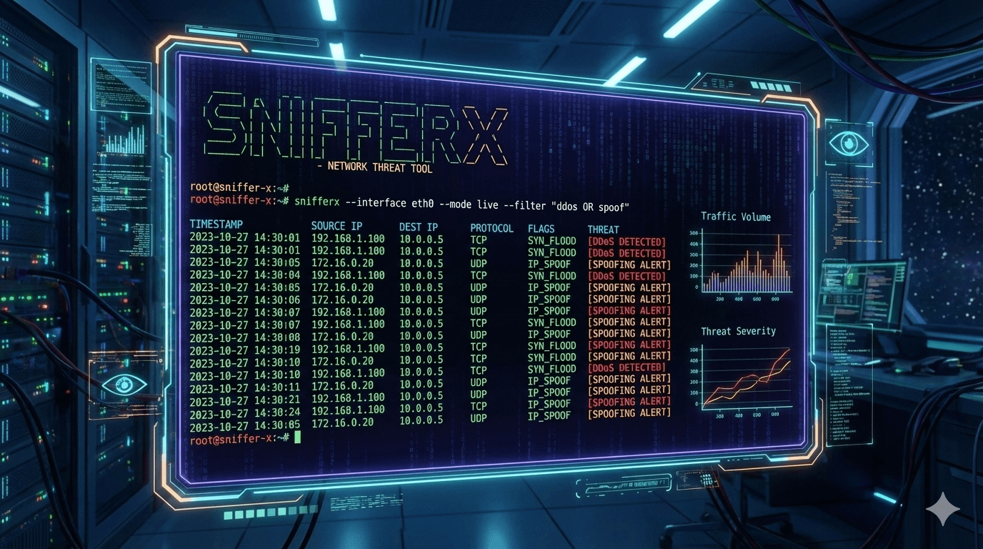SnifferX - Network Threat Tool